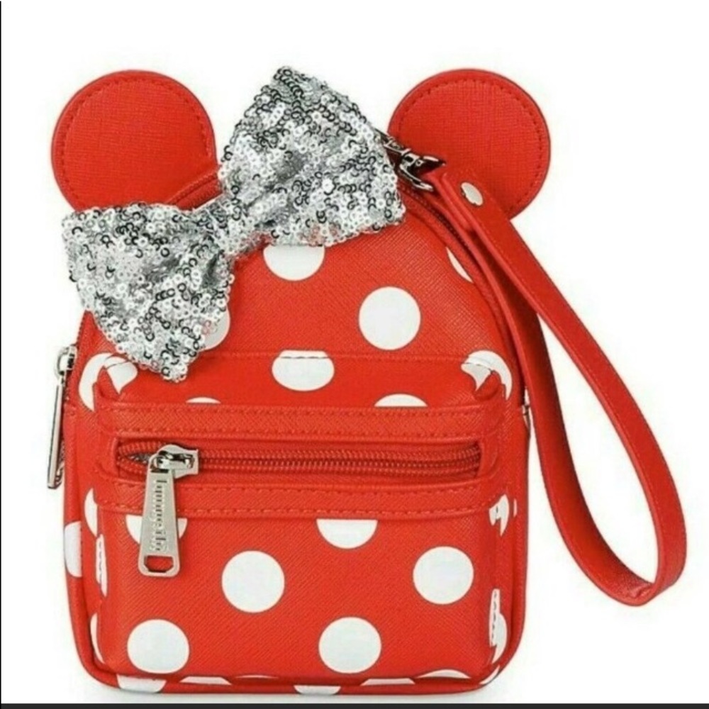 NWT Disney Parks Loungefly Minnie Mouse Wristlet
